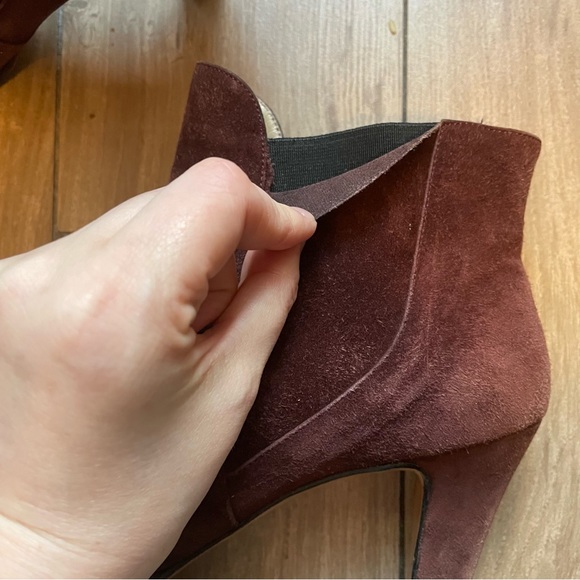 Salvatore Ferragamo Brown Suede Ankle Booties - Picture 5 of 6